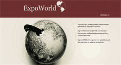 Desktop Screenshot of expoworld.com